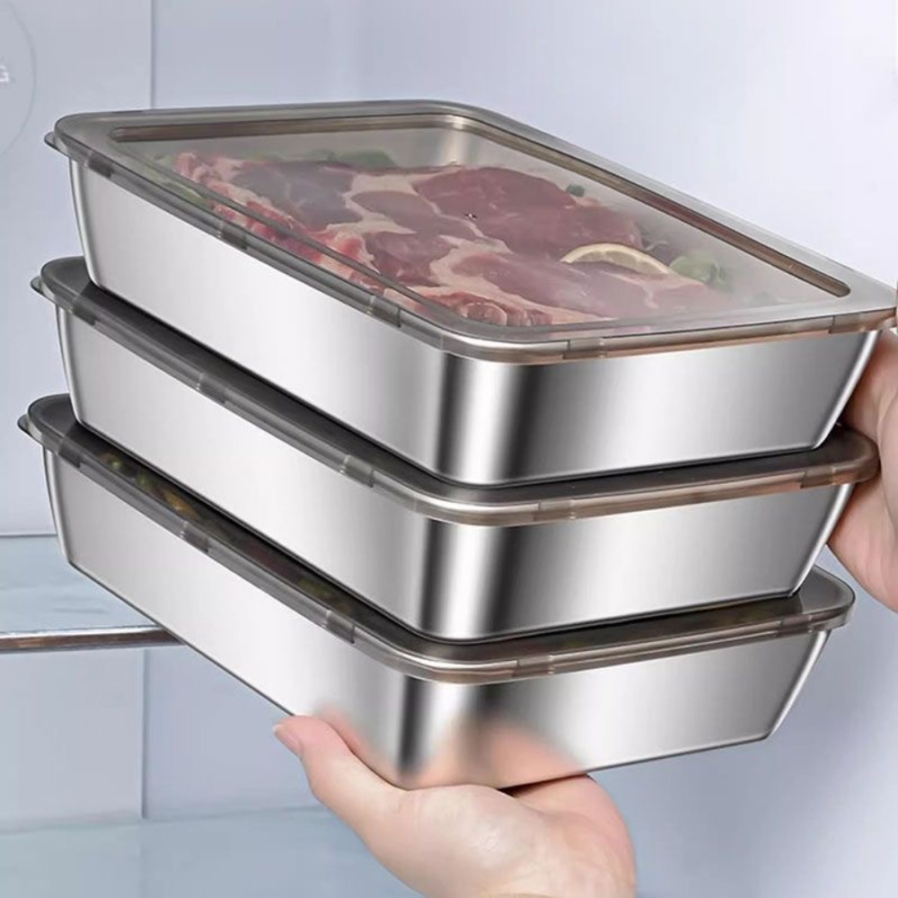 Kitchen Gadgets Organizer - Food Grade Stainless Steel Serving Tray