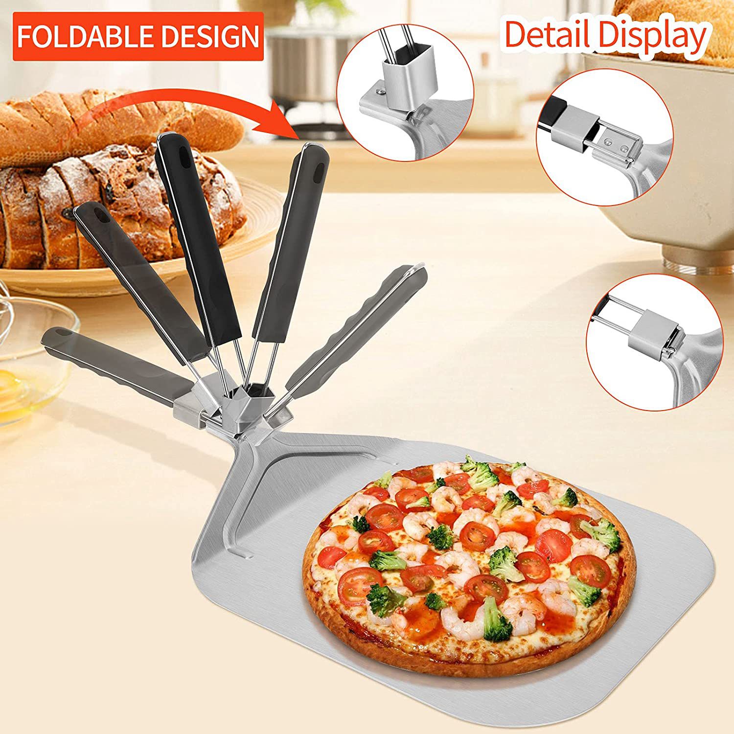 WSFS! Folding Aluminum Pizza P - đánh giá và giá Pizza Stone Baking