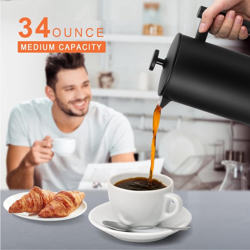 French Press Coffee Maker 34 O - đánh giá và giá French Press Coffee Maker