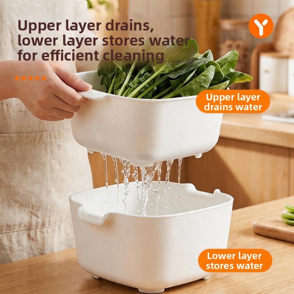 FoodGrade Two Tier Drain Baske - đánh giá và giá Kitchen Home Gadgets