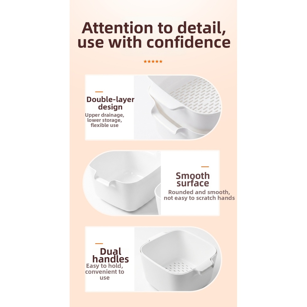 FoodGrade Two Tier Drain Baske - đánh giá và giá Kitchen Home Gadgets