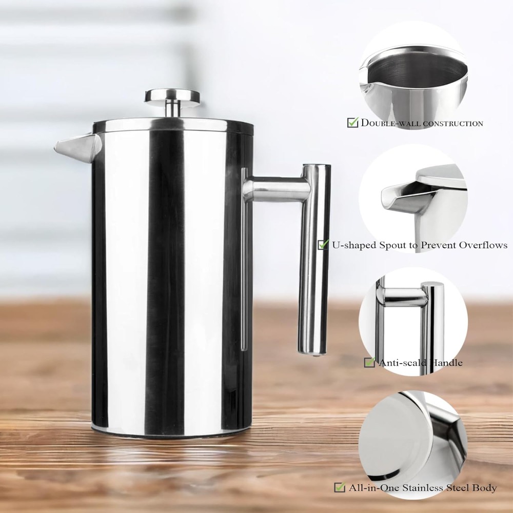 French Press Coffee Maker, 304 - đánh giá và giá French Press Coffee Maker
