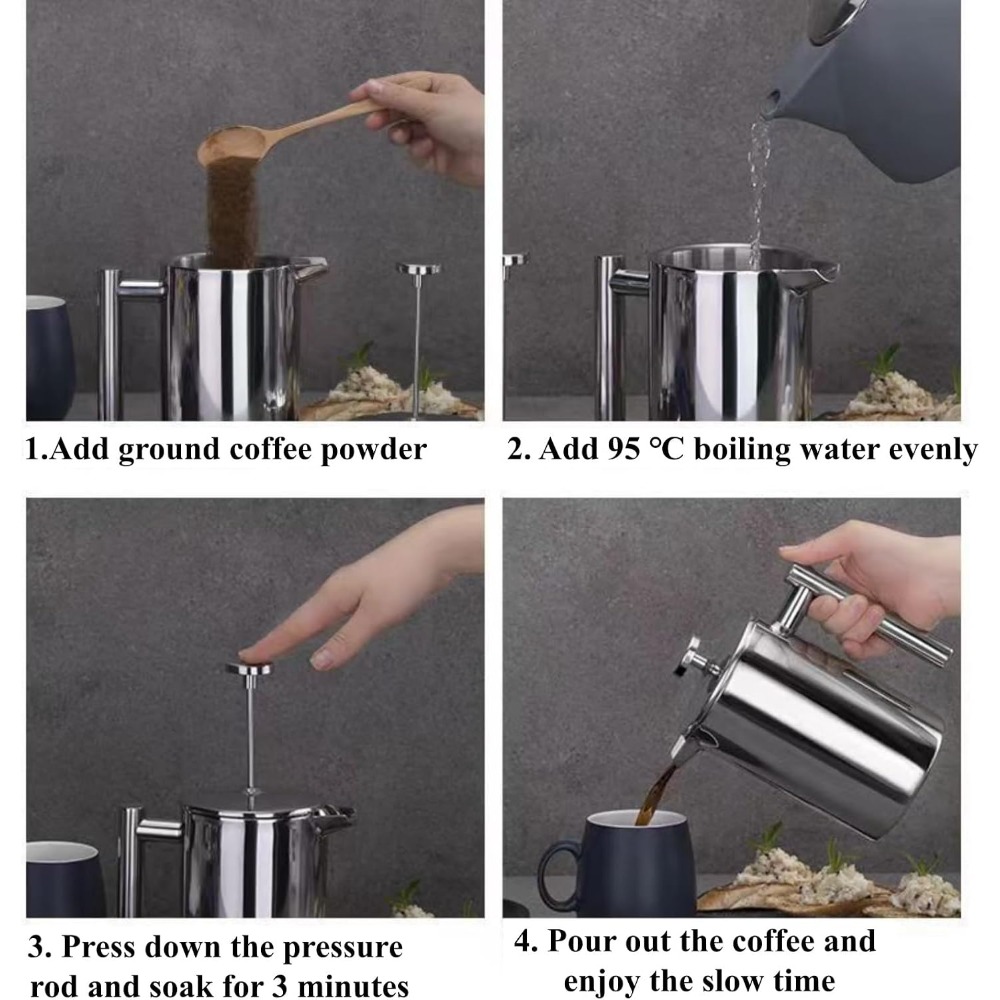 French Press Coffee Maker, 304 - đánh giá và giá French Press Coffee Maker