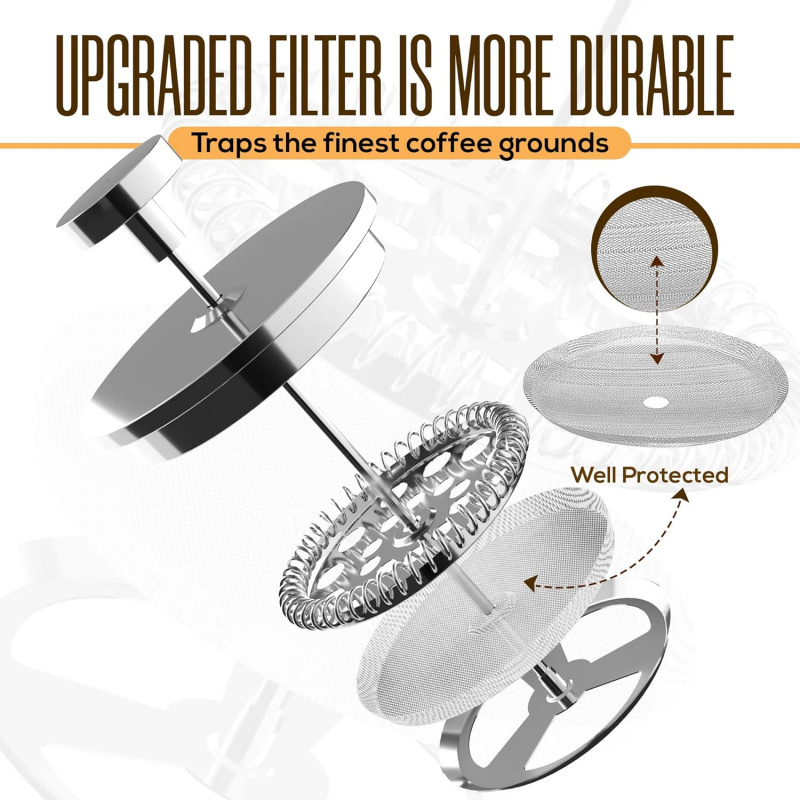 304 Grade Stainless Steel Fren - đánh giá và giá French Press Coffee Maker