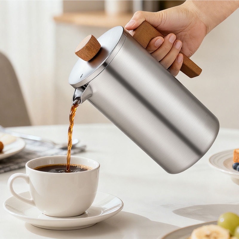 JUSTINLAU 1000ml Stainless Ste - đánh giá và giá French Press Coffee Maker