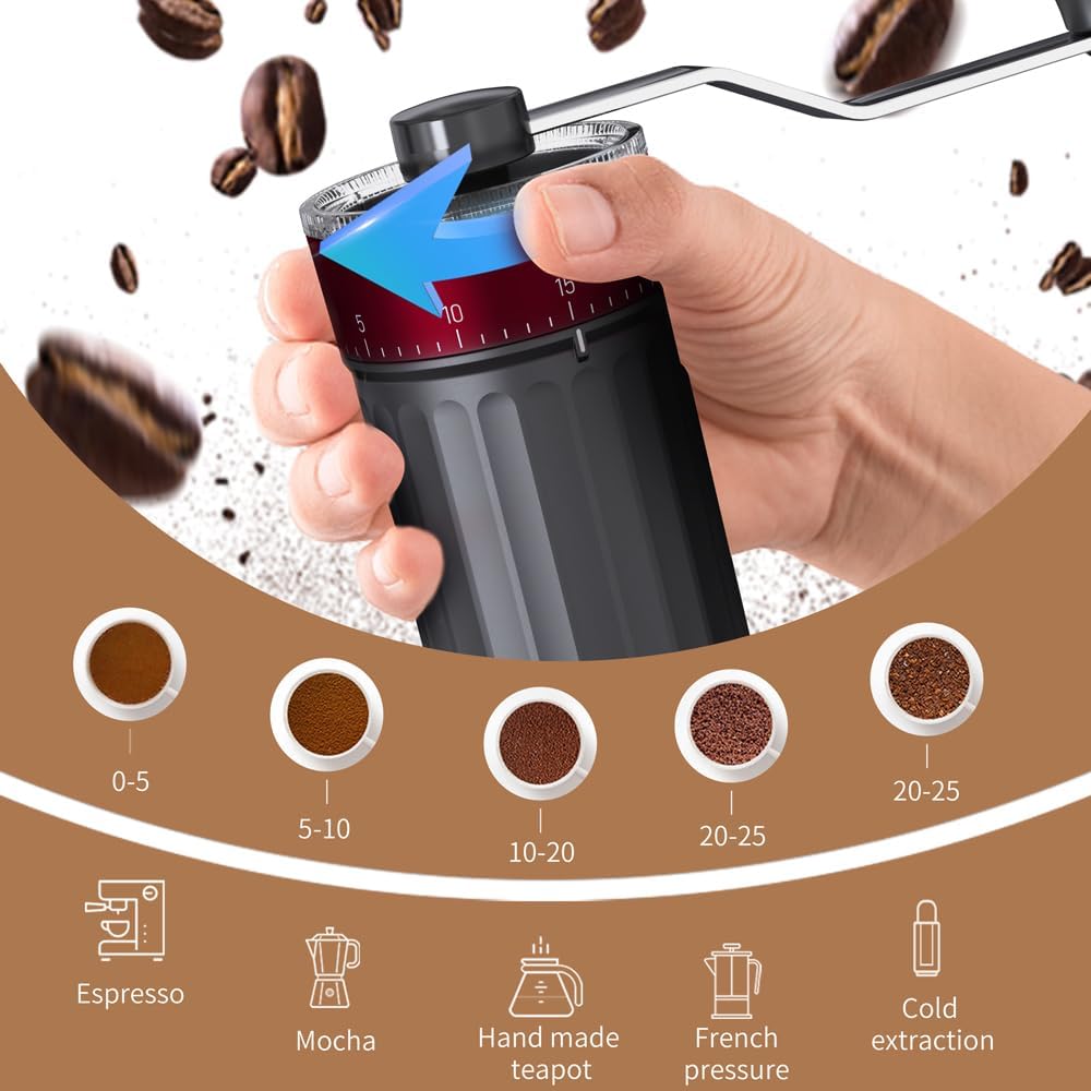 Manual Coffee Grinder with 40  - đánh giá và giá French Press Coffee Maker