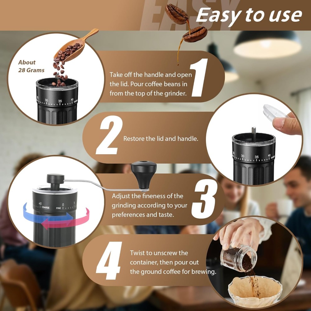 Manual Coffee Grinder with 40  - đánh giá và giá French Press Coffee Maker